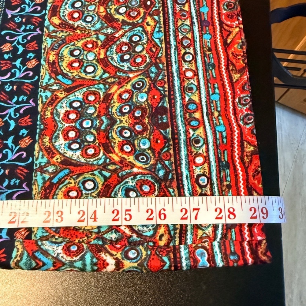 Wide Leg Palazzo Pants Women Large Multicolor Boho Paisley whimsical colored‎ - Picture 9 of 9
